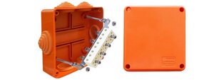 Коробка JBS150 восьмиполюсная (0,15…2,5 мм?) 150х110х70 (43019HF) | Коробка монтажная огнестойкая без галогена